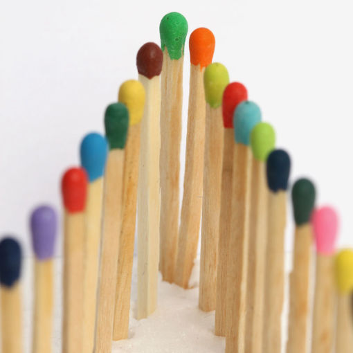 Streichhölzer zu einem Dreieck geformt